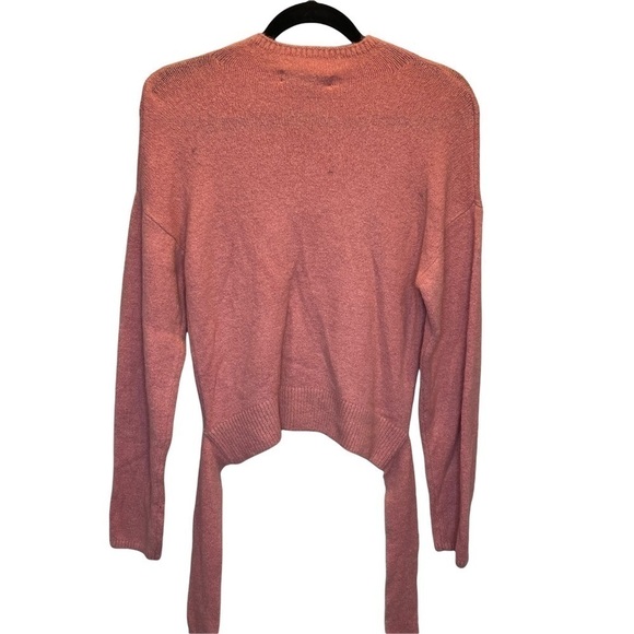 WAYF Where Are You From Mock Neck Tie Waist Sweater Blush Pink XS NWT - Picture 6 of 8